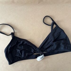 Solid & Striped| Black bikini top large